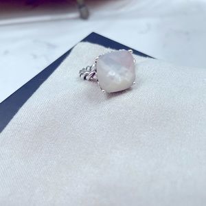 Pandora Mother of Pearl and Silver ring, sz 5